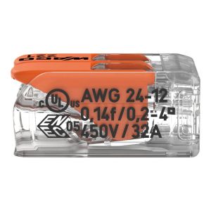 WAGO 221-412 ÁTLÁTSZÓ (OLDHATÓ) 2X0,08-4 MM2 VEZETÉKÖSSZEKÖTŐ 6. KÉP