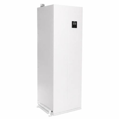 Hőszivattyú beltéri HMV tartállyal balról