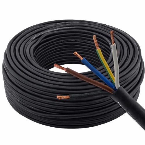 Fekete gumikábel 5 eres