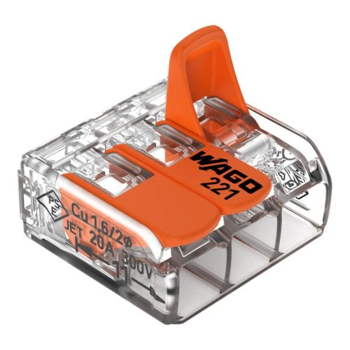 WAGO 221-413 ÁTLÁTSZÓ (OLDHATÓ) 3X0,08-4 MM2 VEZETÉKÖSSZEKÖTŐ 4. KÉP